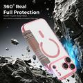 iPhone 18 Pro Max Stylish Magnetic Flip Case with RFID Card Slots - Pink