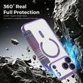 iPhone 18 Pro Max Stylish Magnetic Flip Case with RFID Card Slots - Purple