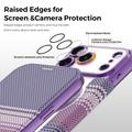 iPhone 18 Pro Max Stylish Magnetic Flip Case with RFID Card Slots - Purple
