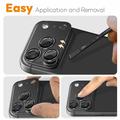 iPhone 18 Pro Northjo Full Protection Matte Metal and Tempered Glass Camera Lens Protector - Grey