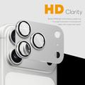 iPhone 18 Pro Northjo Full Protection Matte Metal and Tempered Glass Camera Lens Protector - Silver