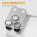 iPhone 18 Pro Northjo Full Protection Matte Metal and Tempered Glass Camera Lens Protector - Silver