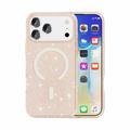 iPhone 18 Pro Stylish Glitter Series Hybrid Case - MagSafe Compatible - Gold
