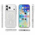 iPhone 18 Pro Stylish Glitter Series Hybrid Case - MagSafe Compatible - White