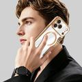 iPhone 18 Pro Stylish Magnetic Flip Case with RFID Card Slots - Brown