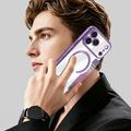 iPhone 18 Pro Stylish Magnetic Flip Case with RFID Card Slots - Purple