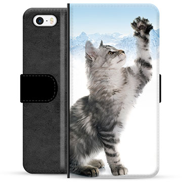 iPhone 5/5S/SE Premium Wallet Case - Cat