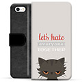 iPhone 5/5S/SE Premium Wallet Case - Angry Cat