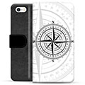 iPhone 5/5S/SE Premium Wallet Case - Compass
