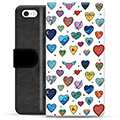 iPhone 5/5S/SE Premium Wallet Case - Hearts