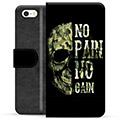 iPhone 5/5S/SE Premium Wallet Case - No Pain, No Gain