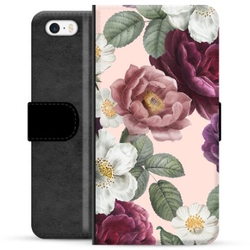 iPhone 5/5S/SE Premium Wallet Case - Romantic Flowers