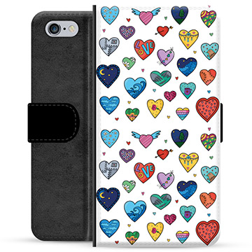 iPhone 6 Plus / 6S Plus Premium Wallet Case - Hearts
