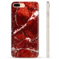 iPhone 7 Plus / iPhone 8 Plus TPU Case - Red Marble
