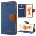 iPhone 7/8/SE (2020)/SE (2022) Mercury Goospery Canvas Diary Wallet Case - Blue