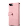 iPhone 7/8/SE (2020)/SE (2022) Esseble Zipper Wallet Case with Wrist Strap - Pink