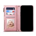 iPhone 7/8/SE (2020)/SE (2022) Esseble Zipper Wallet Case with Wrist Strap - Pink