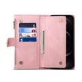 iPhone 7/8/SE (2020)/SE (2022) Esseble Zipper Wallet Case with Wrist Strap - Pink