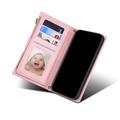 iPhone 7/8/SE (2020)/SE (2022) Esseble Zipper Wallet Case with Wrist Strap - Pink