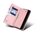 iPhone 7/8/SE (2020)/SE (2022) Esseble Zipper Wallet Case with Wrist Strap - Pink