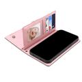 iPhone 7/8/SE (2020)/SE (2022) Esseble Zipper Wallet Case with Wrist Strap - Pink