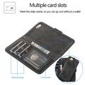 iPhone 7/8/SE (2020)/SE (2022) Vintage 2-in-1 Wallet Case with Removable Cover - Black
