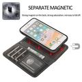iPhone 7/8/SE (2020)/SE (2022) Vintage 2-in-1 Wallet Case with Removable Cover - Black