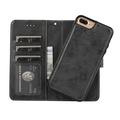 iPhone 7 Plus/8 Plus Vintage 2-in-1 Wallet Case with Removable Cover - Black