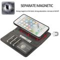 iPhone 7 Plus/8 Plus Vintage 2-in-1 Wallet Case with Removable Cover - Black
