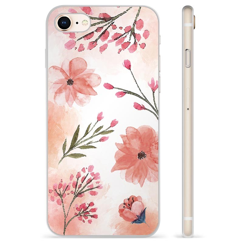 iPhone 7 8 SE 2020 SE 2022 TPU Case Pink Flowers