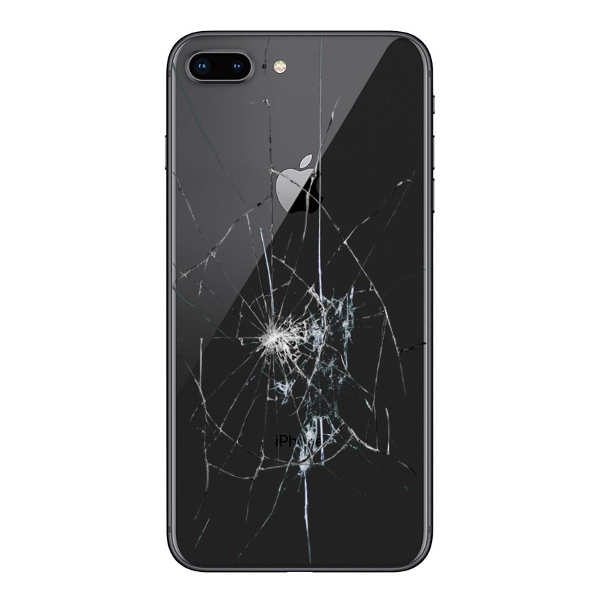 iPhone 8 Plus Back Cover Repair Glass Only Black