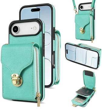 iPhone Air All-in-One Case with Wallet & Strap - Mint