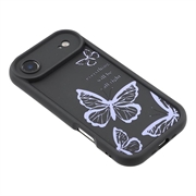 iPhone Air Butterfly Print TPU Case - Purple / Black