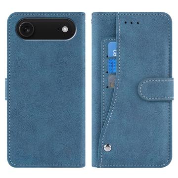 iPhone Air Elegant Retro Wallet Case with Rotating Card Holder - Blue