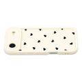 iPhone Air Heart Pattern Shockproof TPU Case with Raised Edges - White