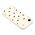 iPhone Air Heart Pattern Shockproof TPU Case with Raised Edges - White