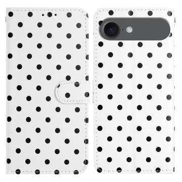 iPhone Air Polka Dot Pattern Wallet Case - White