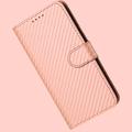iPhone Air Premium Wallet Case with Strap - Carbon Fiber Texture - Carbon Pink