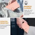 iPhone Air Premium Wallet Case with Strap - Carbon Fiber Texture - Carbon Pink