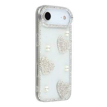 iPhone Air Sparkling Love and Pearl Hybrid Case - Transparent