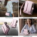 iPhone Duo CaseMe C36 RFID Blocking Wallet Case - Pink