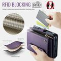 iPhone Duo CaseMe C36 RFID Blocking Wallet Case - Purple