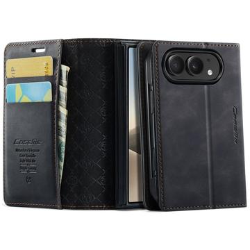 iPhone Duo Caseme 033 Calf Texture Wallet Case with RFID Blocking - Black