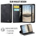 iPhone Duo Caseme 033 Calf Texture Wallet Case with RFID Blocking - Black