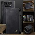 iPhone Duo Caseme 033 Calf Texture Wallet Case with RFID Blocking - Black