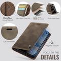 iPhone Duo Caseme 033 Calf Texture Wallet Case with RFID Blocking - Coffee