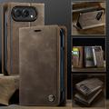 iPhone Duo Caseme 033 Calf Texture Wallet Case with RFID Blocking - Coffee