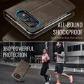 iPhone Duo Caseme 033 Calf Texture Wallet Case with RFID Blocking - Coffee
