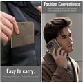 iPhone Duo Caseme 033 Calf Texture Wallet Case with RFID Blocking - Coffee