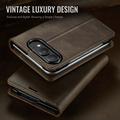 iPhone Duo Caseme 033 Calf Texture Wallet Case with RFID Blocking - Coffee